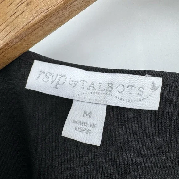 RSVP By Talbots Fringe Tank Top Women's Size Medium Black Sleeveless - Picture 3 of 6